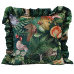 Poszewka welwetowa z falbanką – Pudrowy róż