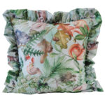 Poszewka z falbanką Druk Kwiat 411314-001