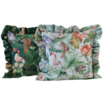 Poszewka z falbanką Druk Kwiat 411314-004