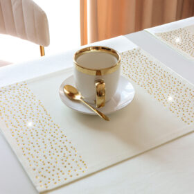 Podkładka Brylant – Ekri + Złote dżety