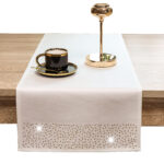 Bieżnik Brylant – Ekri ze złotymi dżetami Bieżnik Brylant – Ekri ze złotymi dżetami