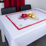 Obrus Świąteczny – Biel Złoto