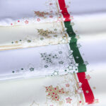 Obrus świąteczny ekri-czerwony złoto Obrus świąteczny ekri-czerwony złoto