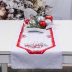 Bieżnik Świąteczny Boże narodzenie-Biały