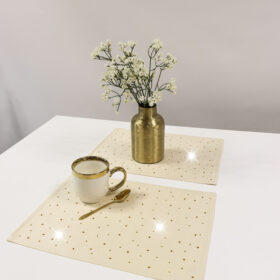 Podkładki Szafir – Beżowe złote dżety