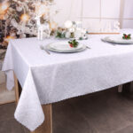 Obrus Świąteczny – Biel Złoto