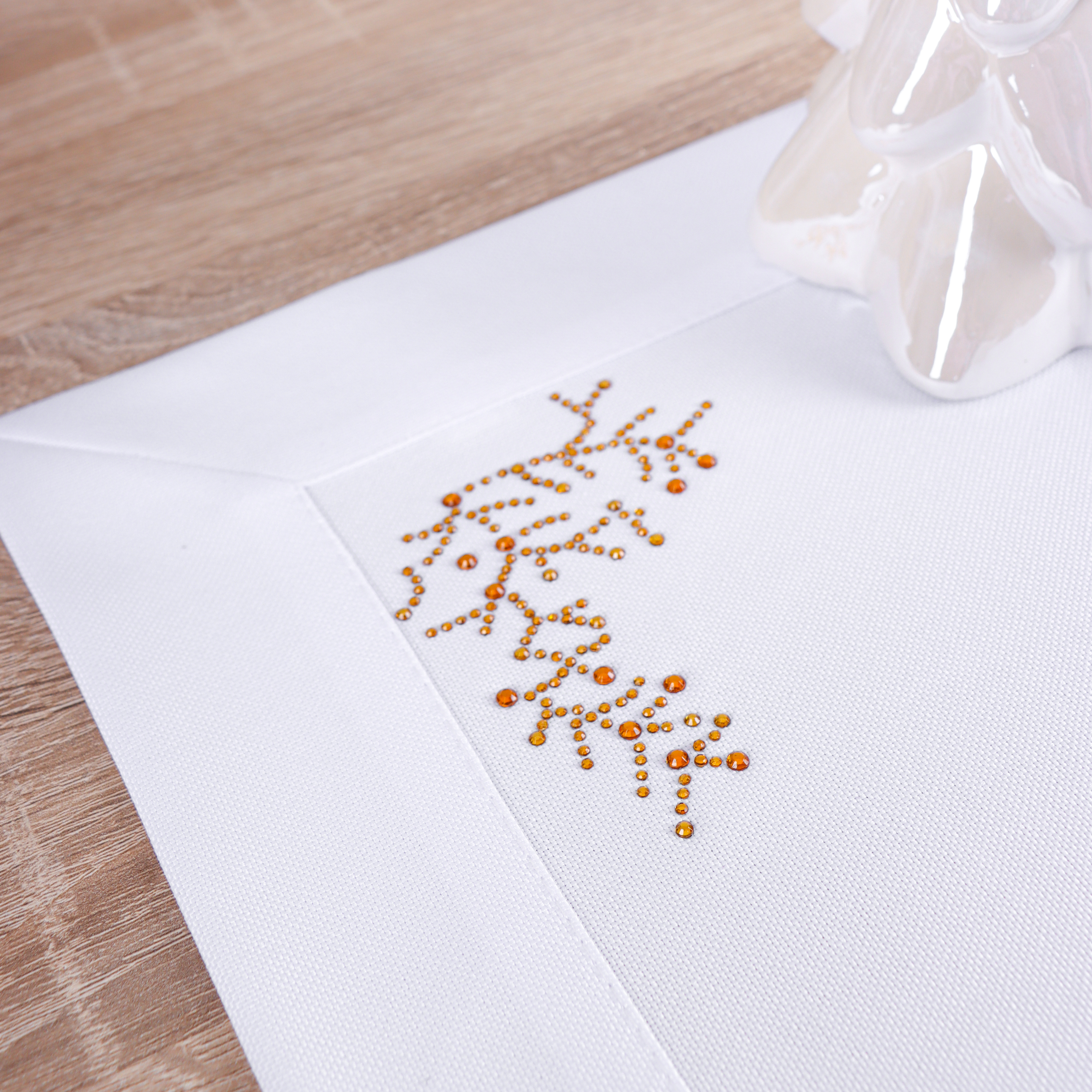 Podkładki świąteczne – Jodełka biel Podkładki świąteczne – Jodełka biel