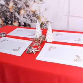 Podkładki świąteczne – Jodełka biel