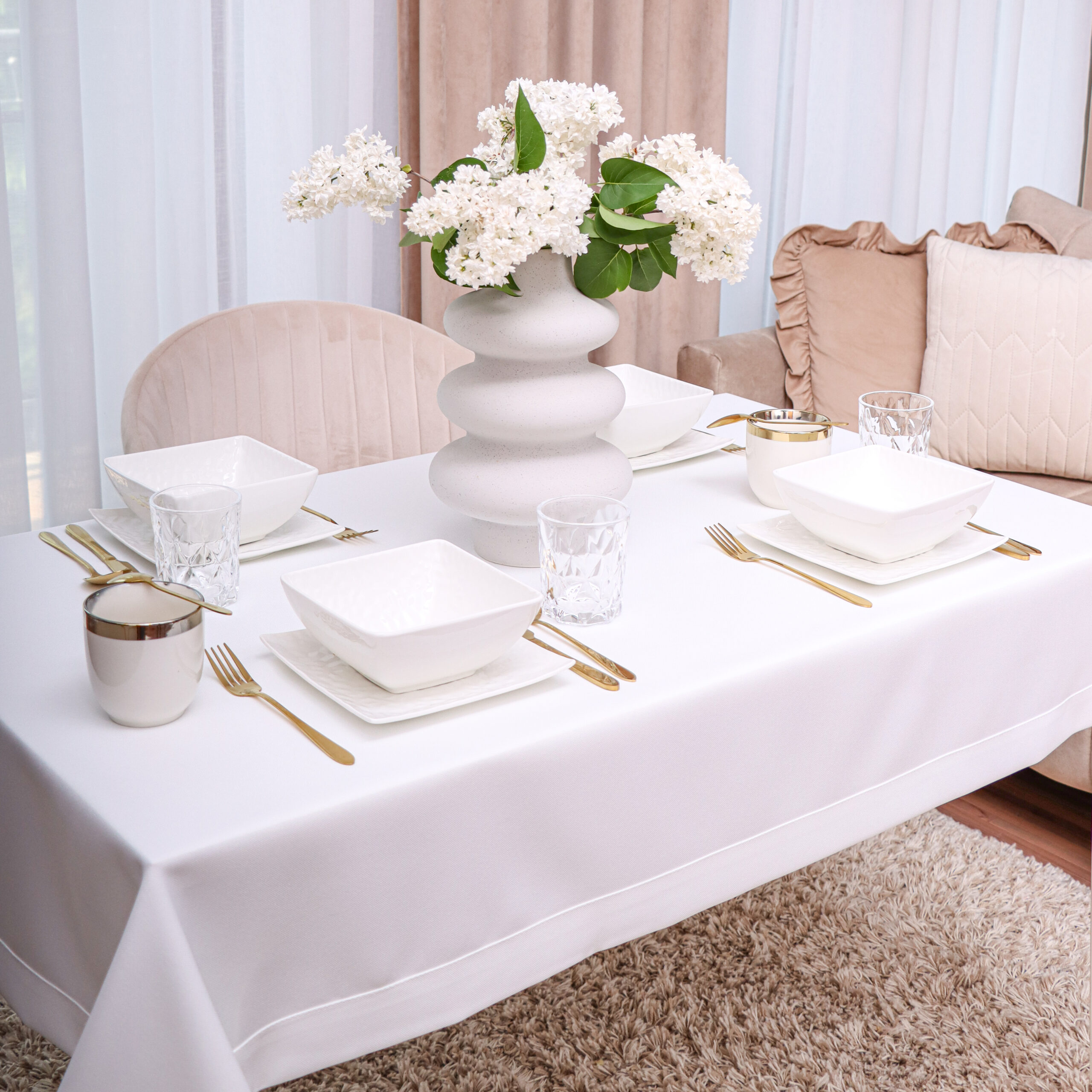 Obrus Panama – Biel Śmietankowa Obrus Panama – Biel Śmietankowa