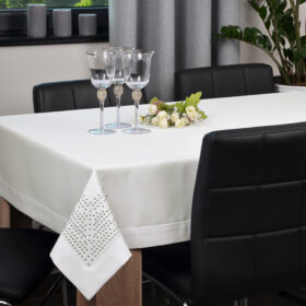 Obrus Panama Decor – Biel Śmietanka