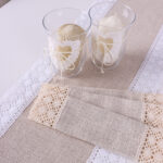 Bieżnik z koronką RETRO-biała koronka