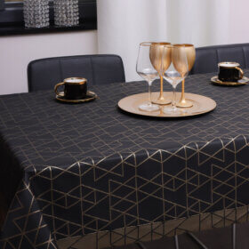 Obrus nowoczesny TOKYO – Czarno Złoty