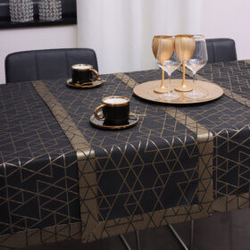 Bieżnik TOKYO – Czarno Złoty Bieżnik TOKYO – Czarno Złoty