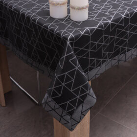 Obrus nowoczesny TOKYO – Czarno Srebrny Obrus nowoczesny TOKYO – Czarno Srebrny