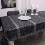 Obrus nowoczesny TOKYO – Czarno Srebrny Obrus nowoczesny TOKYO – Czarno Srebrny