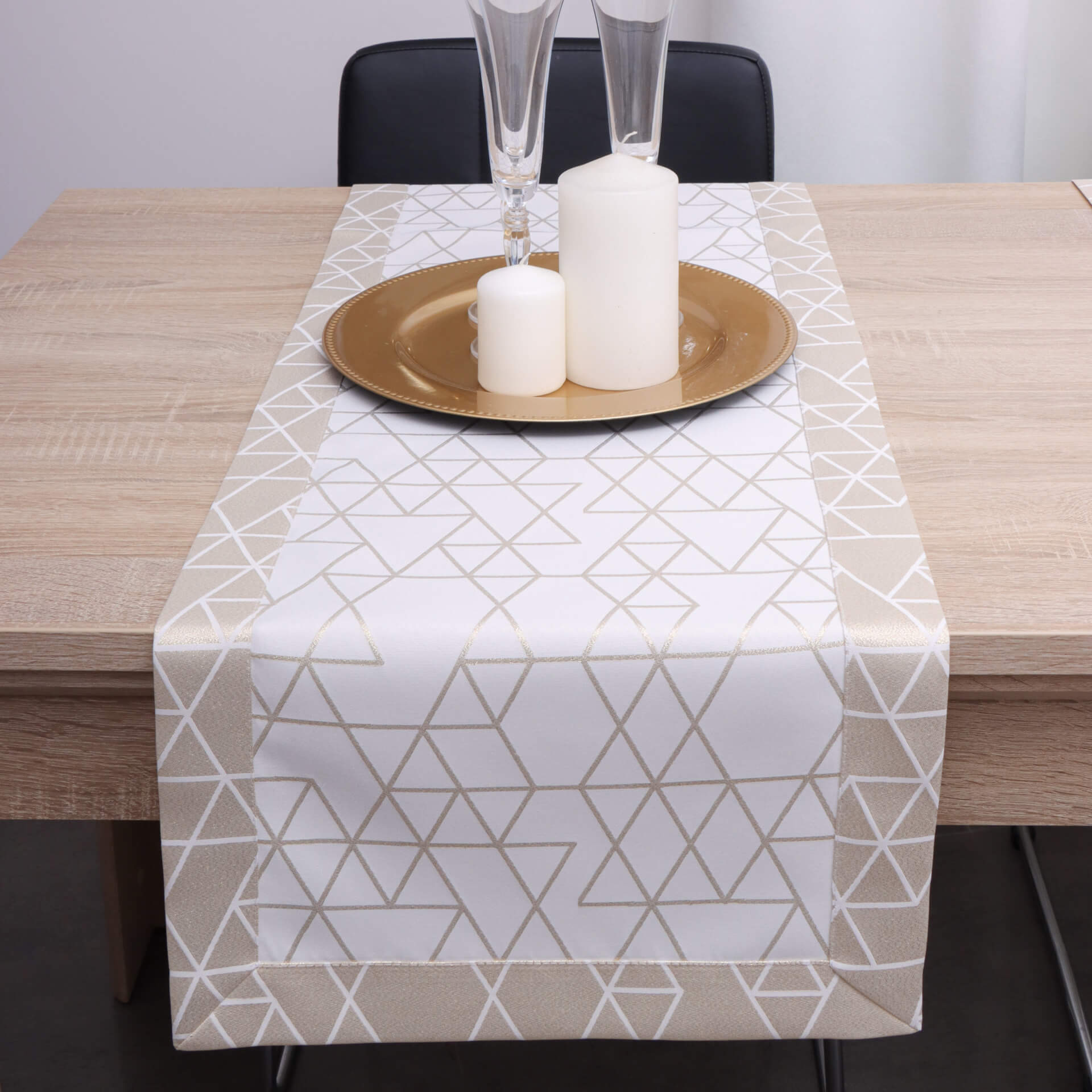 Bieżnik TOKYO – Biało złoty Bieżnik TOKYO – Biało złoty