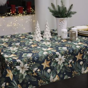 Obrus świąteczny – Złote gwiazdy