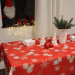 Obrus Świąteczny Boże Narodzenie -Czerwony Obrus Świąteczny Boże Narodzenie -Czerwony