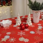 Obrus Świąteczny Boże Narodzenie -Czerwony Obrus Świąteczny Boże Narodzenie -Czerwony