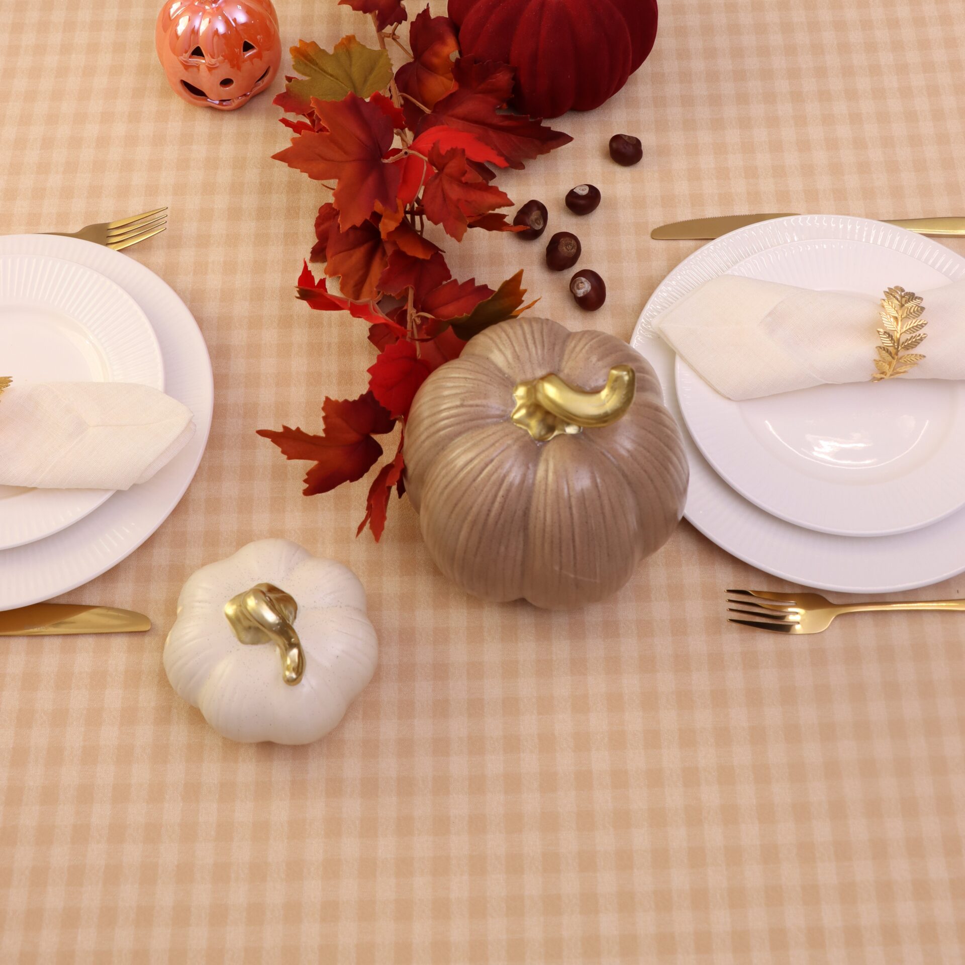 Obrus Palermo – Krata Beż Obrus Palermo – Krata Beż