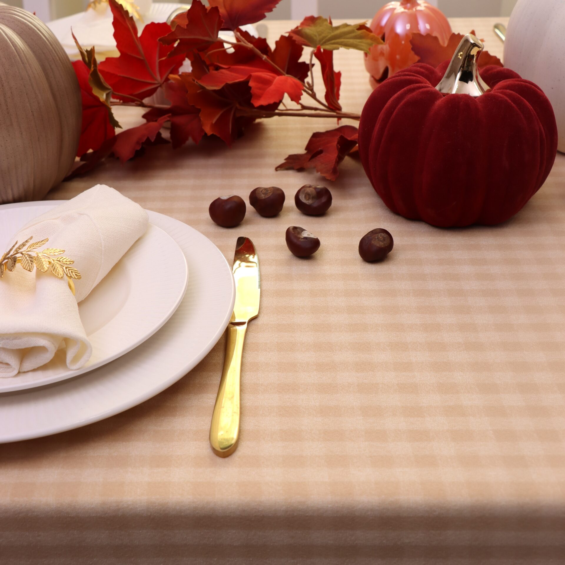 Obrus Palermo – Krata Beż Obrus Palermo – Krata Beż