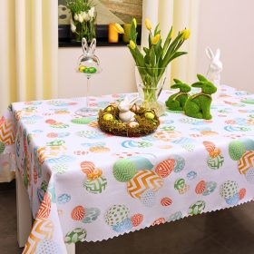 Obrus na stół Wielkanocny-biały Jajka