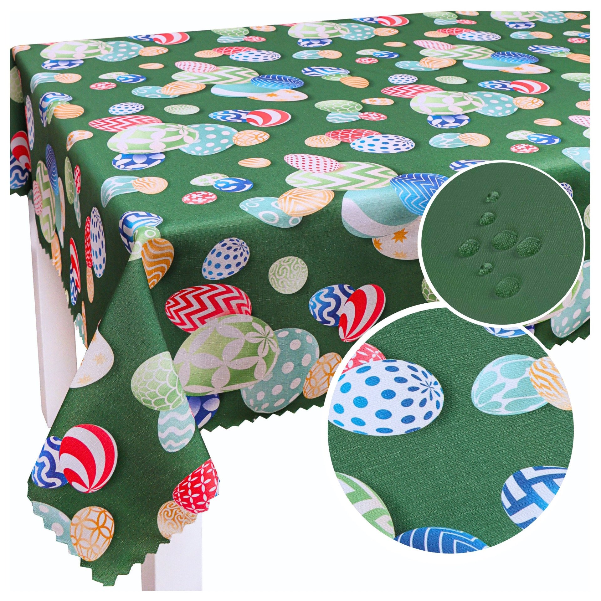 Obrus na stół Wielkanocny-Zielony jajka Obrus na stół Wielkanocny-Zielony jajka