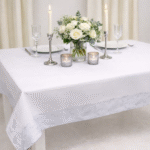 Obrus Chmurka Lux – Biały srebrny Obrus Chmurka Lux – Biały srebrny