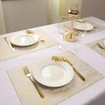 Obrus Chmurka Lux – Biały srebrny