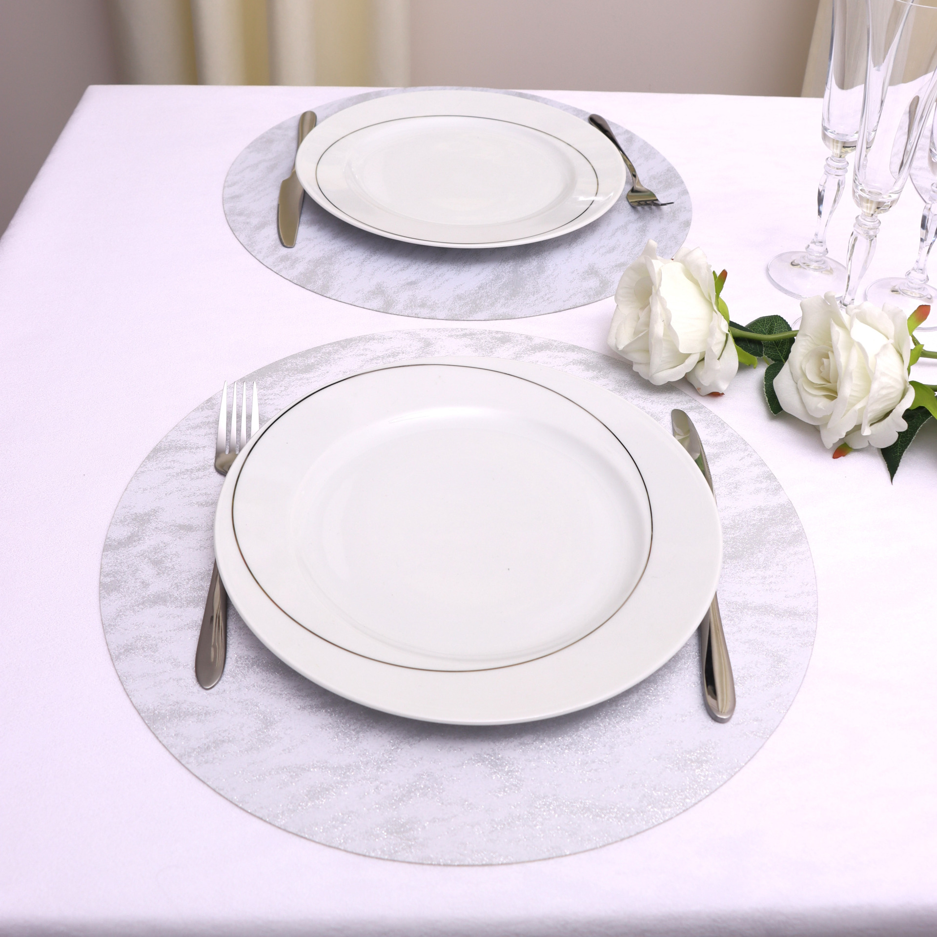 Podkładka okrągła- Srebrna Chmurka Podkładka okrągła- Srebrna Chmurka