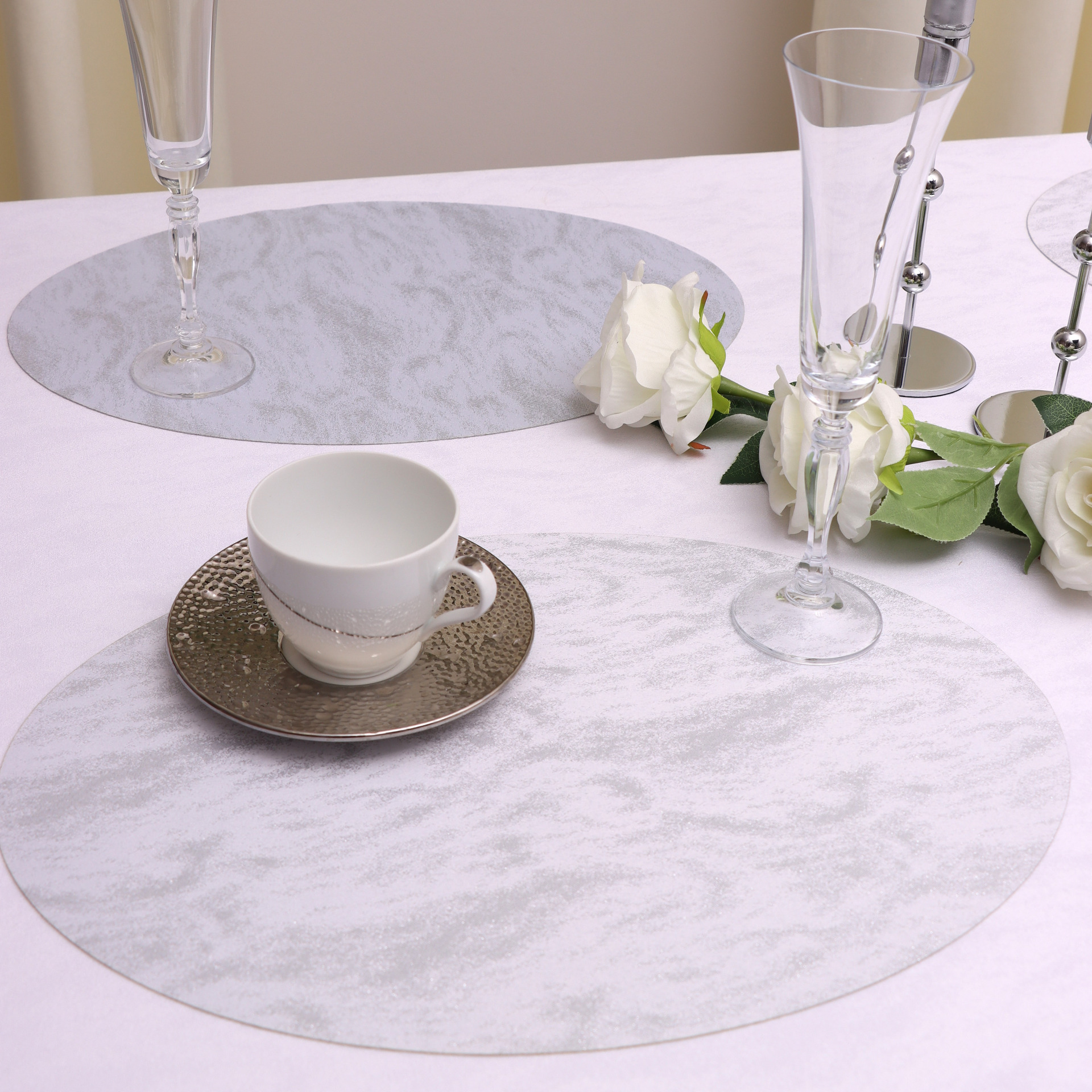 Podkładka okrągła- Srebrna Chmurka Podkładka okrągła- Srebrna Chmurka