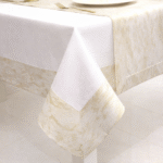 Obrus Chmurka Lux – Biały złoty