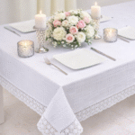Obrus bawełniany z koronką- Biały Obrus bawełniany z koronką- Biały