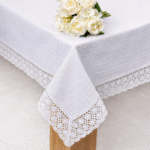 Obrus bawełniany z koronką- Biały Obrus bawełniany z koronką- Biały