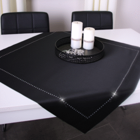 Serweta Glamour – Czarna Srebrne dżety