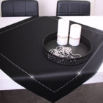 Serweta Glamour – Czarna Srebrne dżety