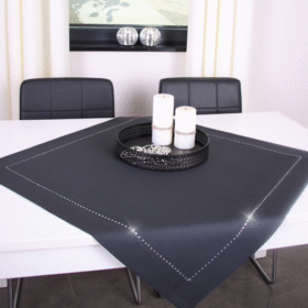 Serweta Glamour – Grafit  Srebrne dżety