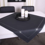 Serweta Glamour – Grafit  Srebrne dżety