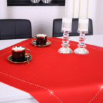 Serweta Glamour – Czerwona Srebrne dżety