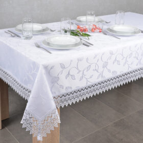 Obrus z Gipiurą 127 – Biały