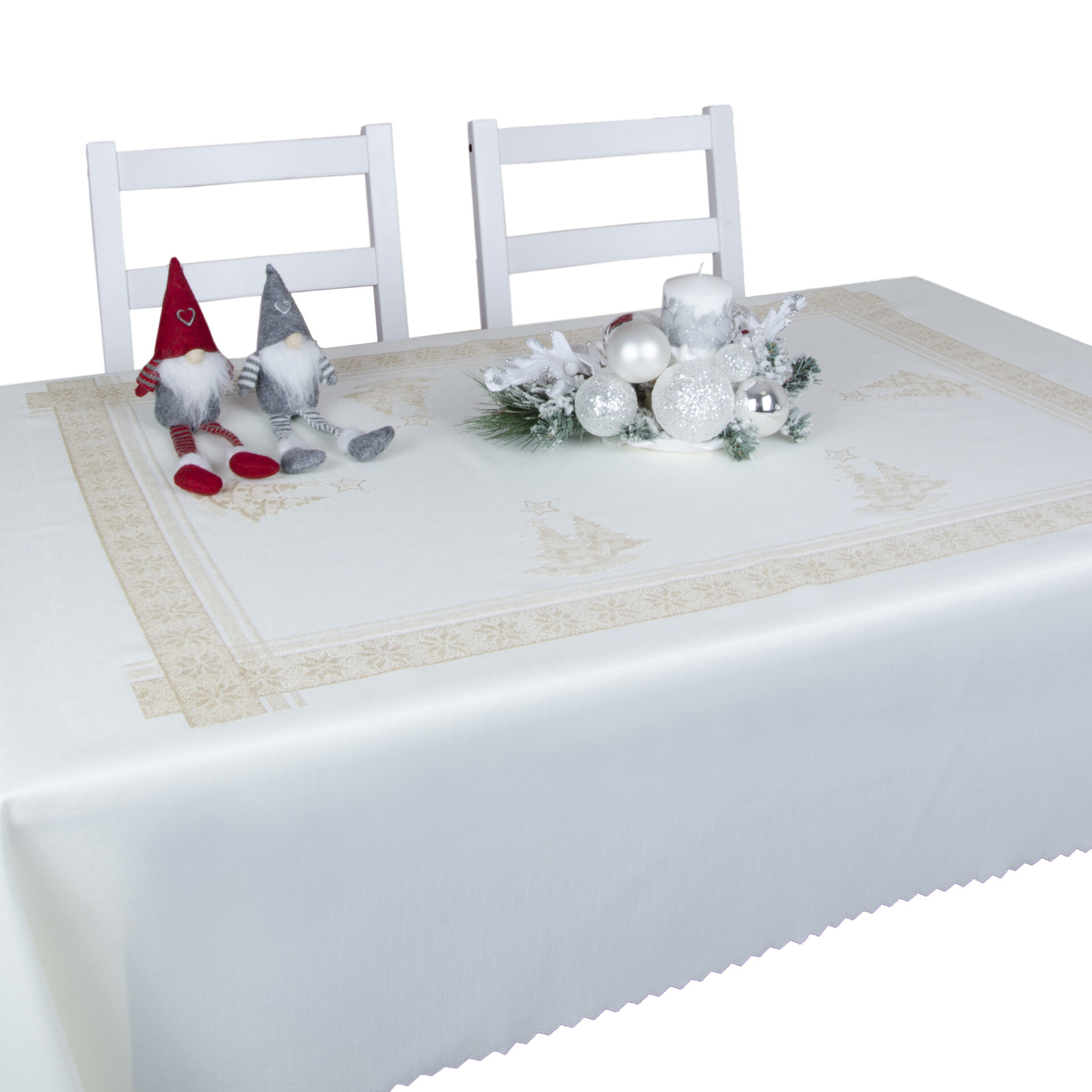 Obrus Świąteczny BN17 – Beż Obrus Świąteczny BN17 – Beż