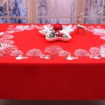 Obrus Świąteczny Bałwanki – Czerwony