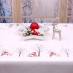 Obrus Świąteczny Bałwanki – Biały