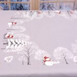 Obrus Świąteczny Bałwanki – Szary Obrus Świąteczny Bałwanki – Szary