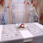 Obrus Świąteczny Bałwanki – Szary Obrus Świąteczny Bałwanki – Szary