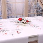 Obrus Świąteczny Bałwanki – Biały