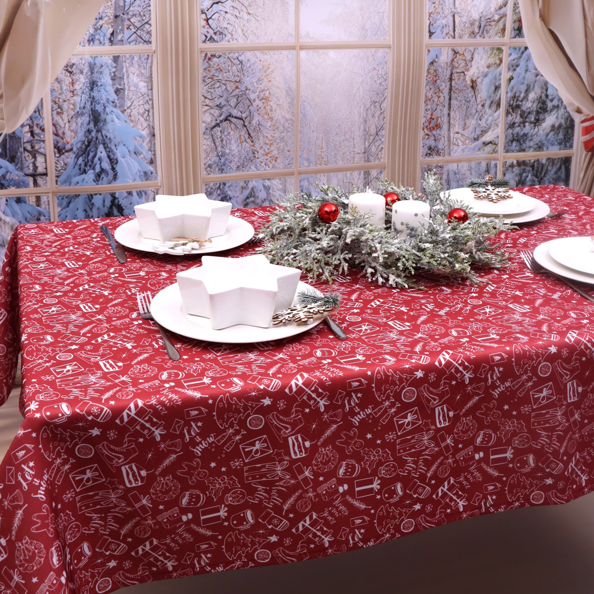 Obrus na Boże Narodzenie -LUX 283-2 Obrus na Boże Narodzenie -LUX 283-2