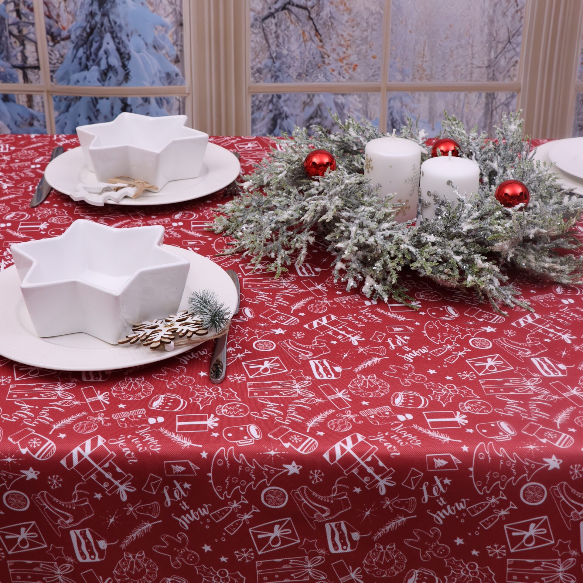 Obrus na Boże Narodzenie -LUX 283-2 Obrus na Boże Narodzenie -LUX 283-2