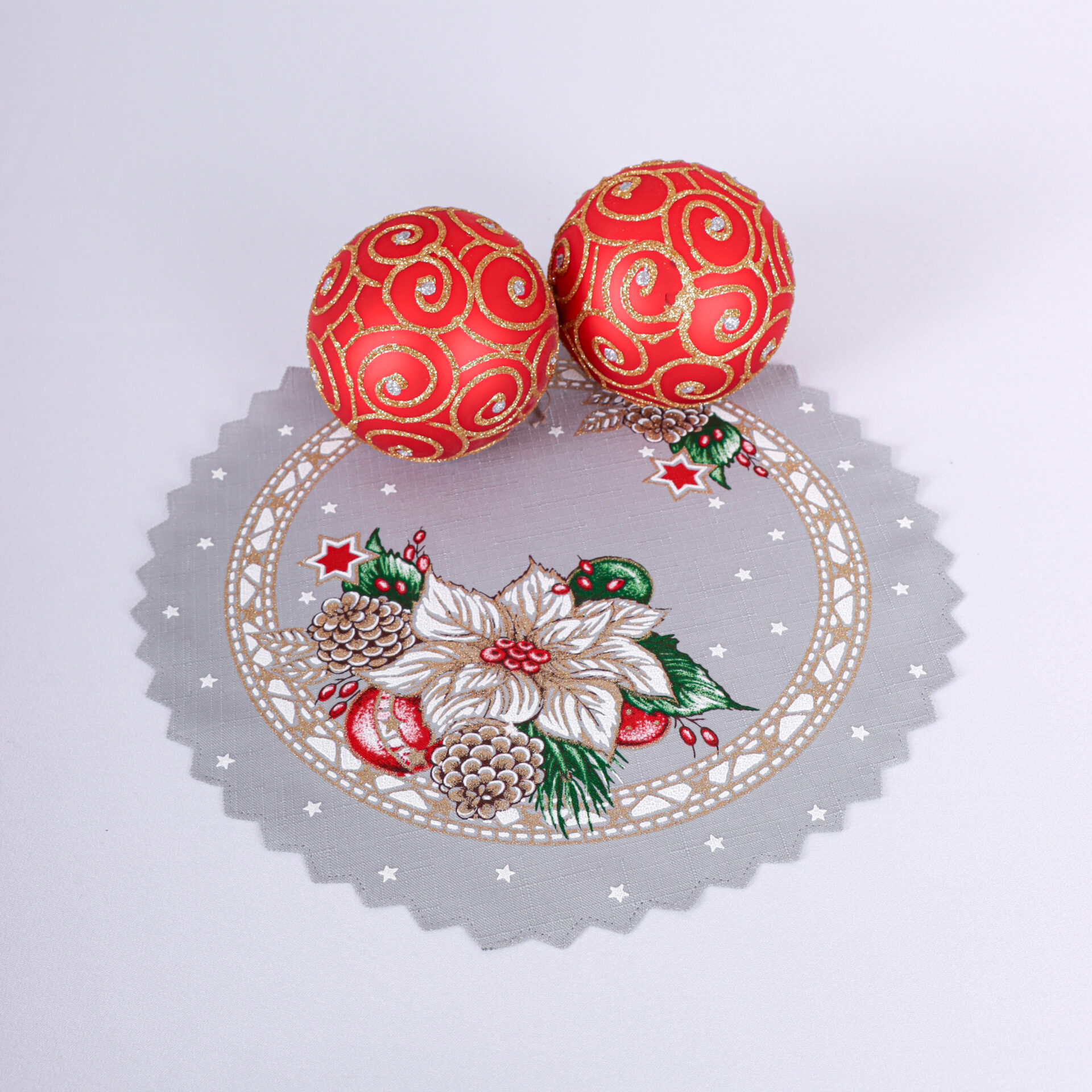 Serwetki Świąteczne na Boże Narodzenie -Szare Serwetki Świąteczne na Boże Narodzenie -Szare