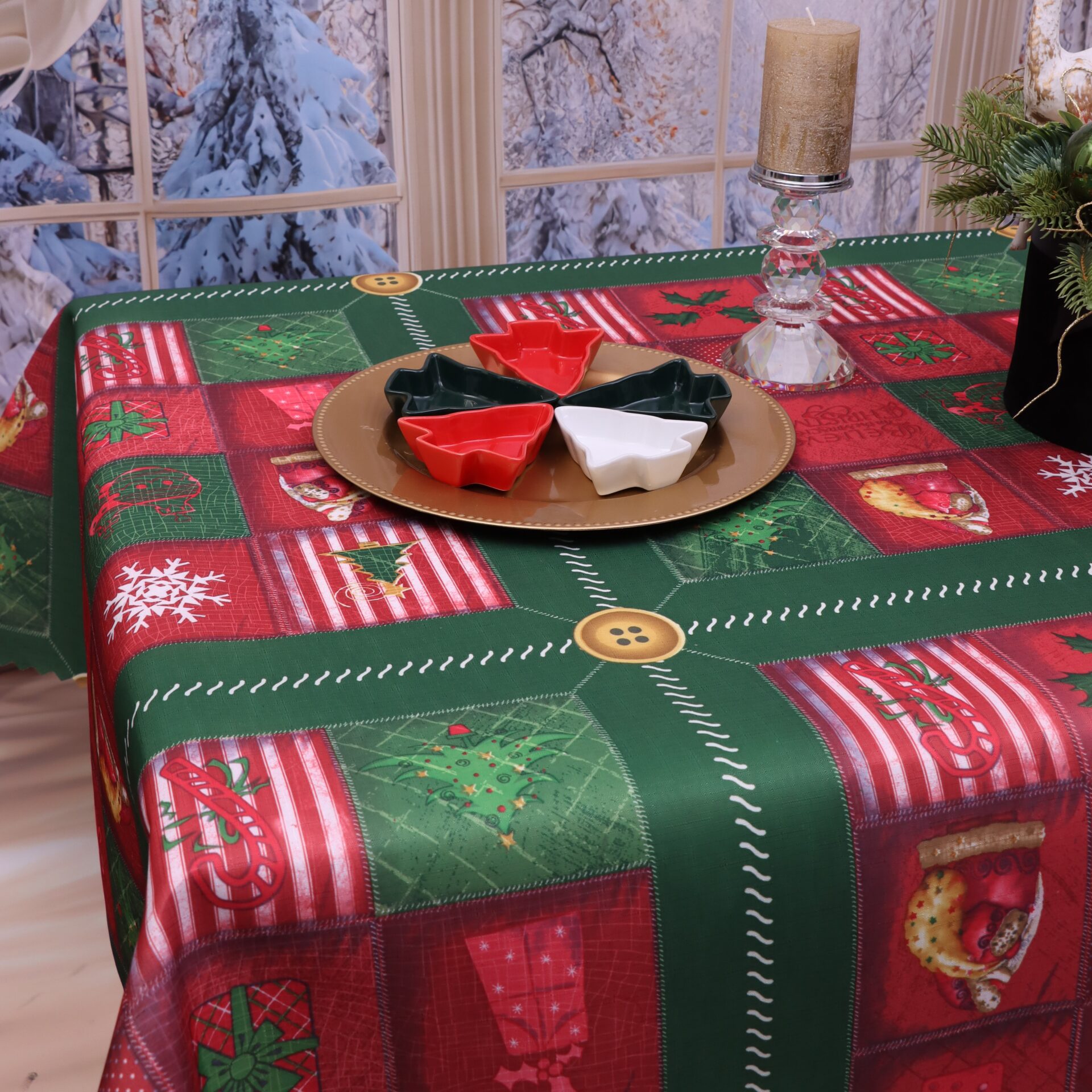 Obrus Świąteczny Boże Narodzenie – Krata Obrus Świąteczny Boże Narodzenie – Krata